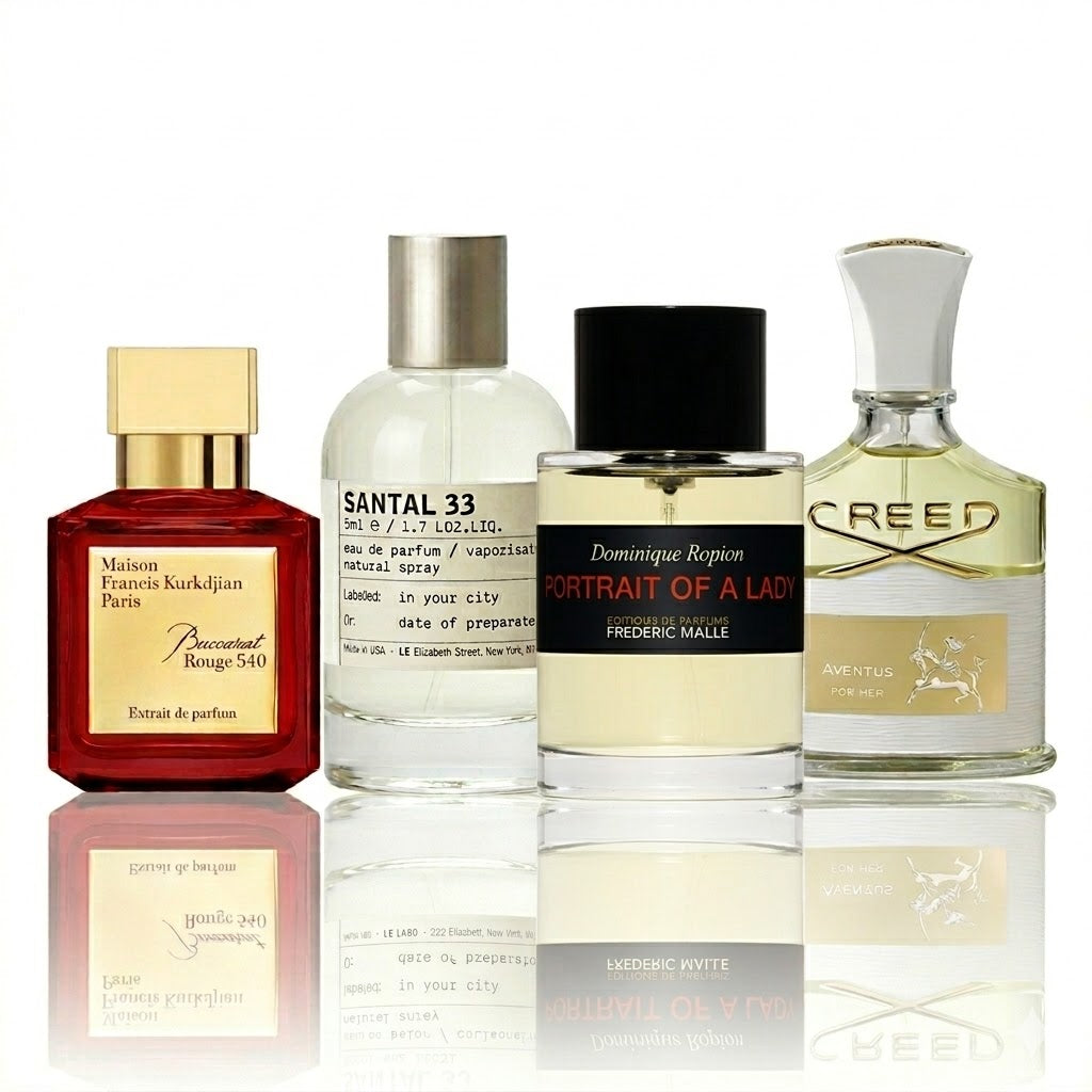 Комплект от 4 парфюма | Baccarat Rouge 540, Santal 33, Portrait of a Lady, Aventus for Her