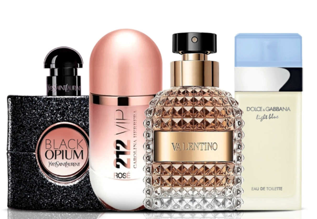 Комплект от 4 парфюма | Black Opium + 212 VIP Rose + Valentino + Dolce & Gabbana Light Blue 100 ml